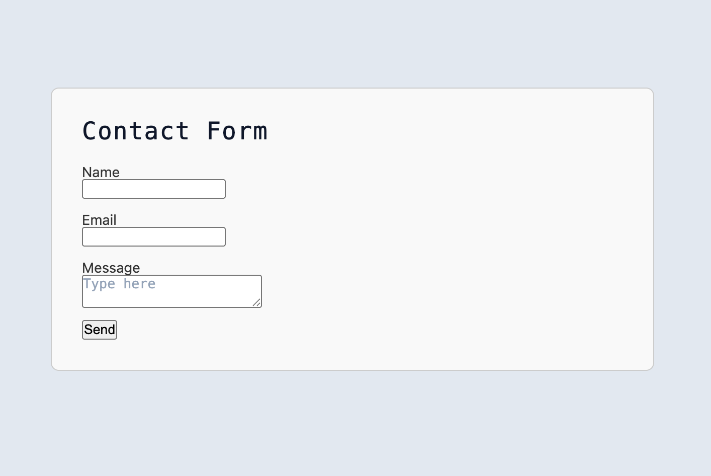 Contact Form