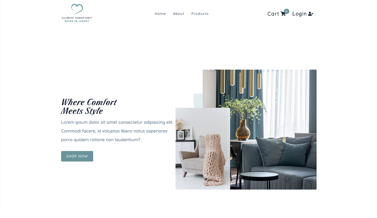 e-commerce: Cushy Comfort